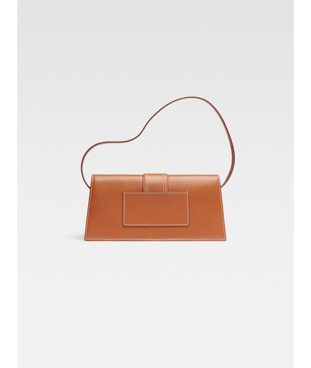 JACQUEMUS Коричневая кожаная сумка через плечо, фото 4