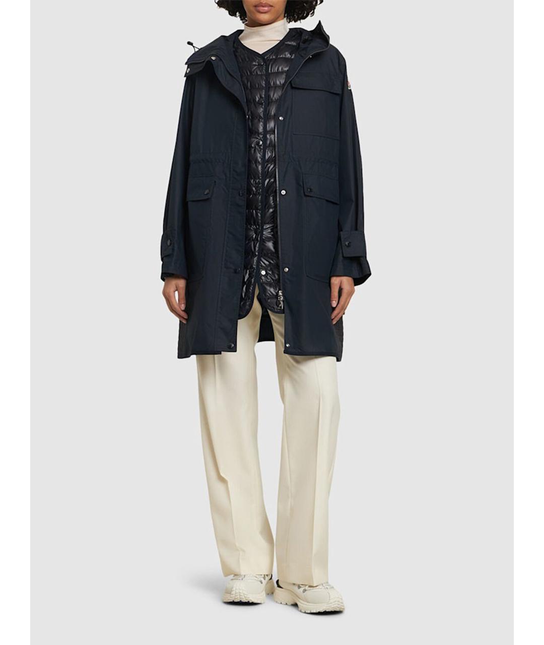 MONCLER Темно-синяя хлопковая парка, фото 2