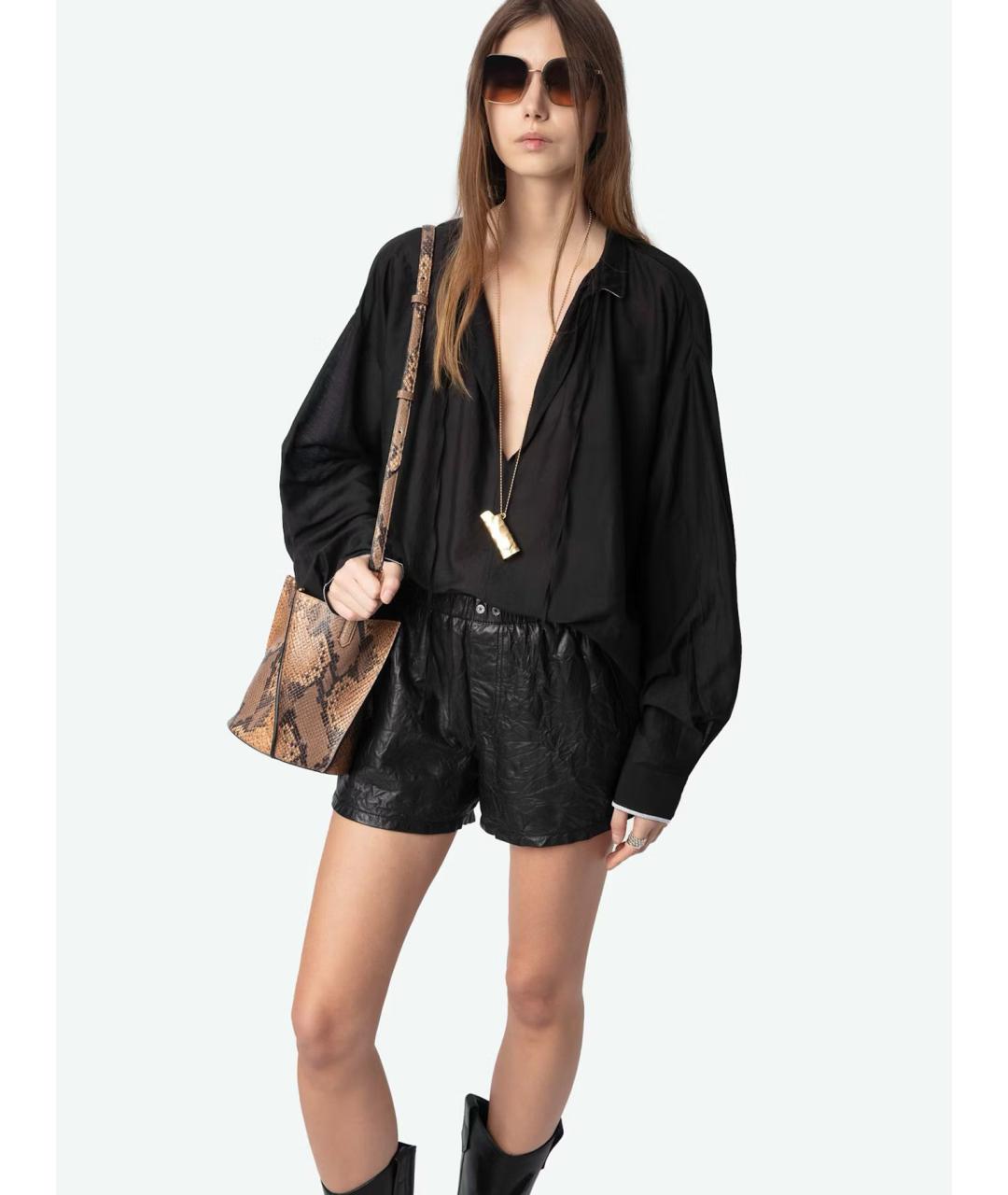 ZADIG & VOLTAIRE Черная хлопковая блузы, фото 4