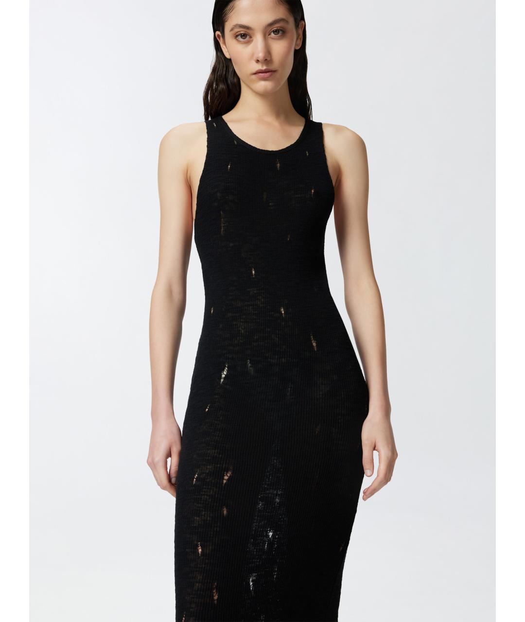 PINKO Черное хлопковое повседневное платье, фото 5