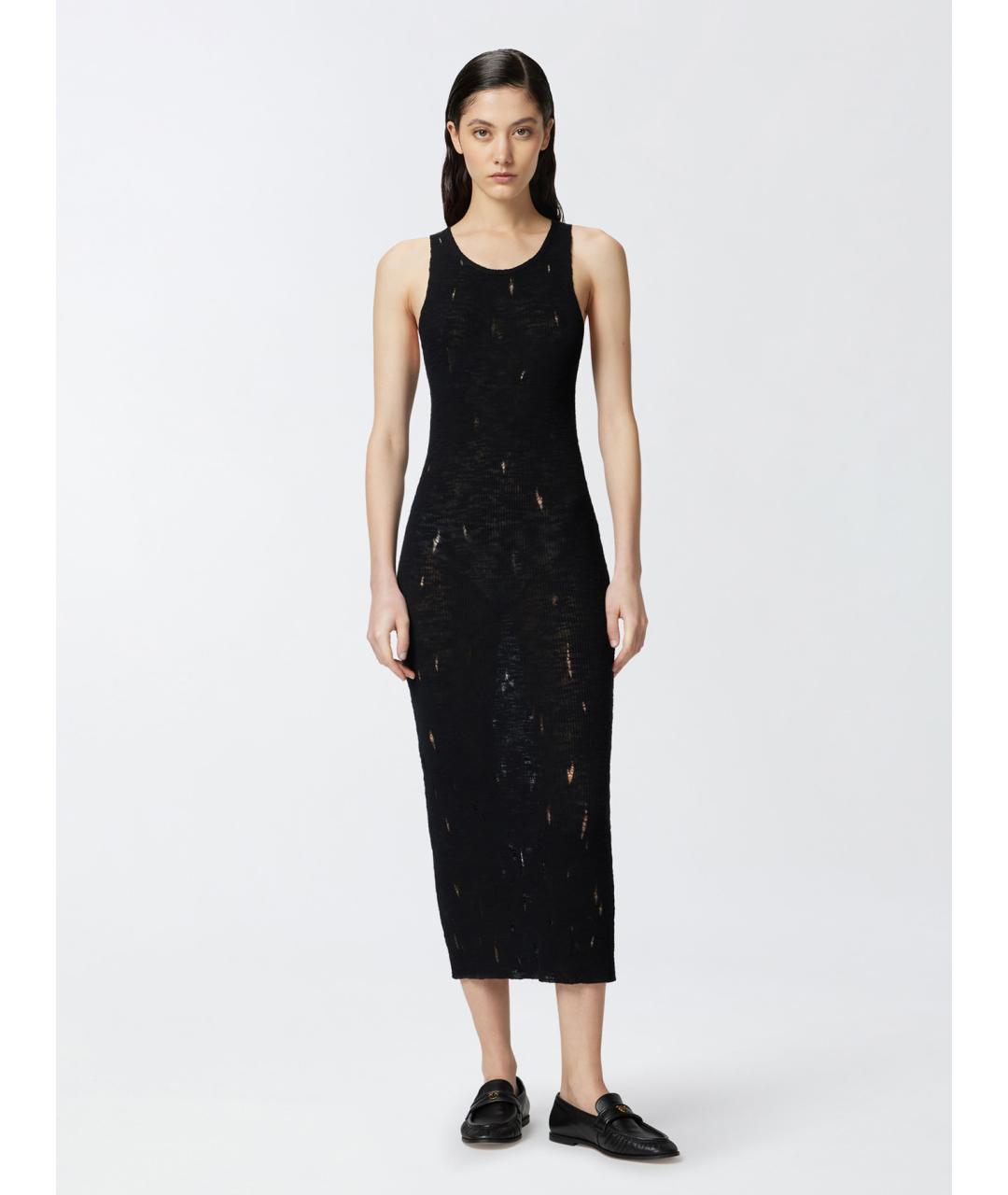 PINKO Черное хлопковое повседневное платье, фото 3