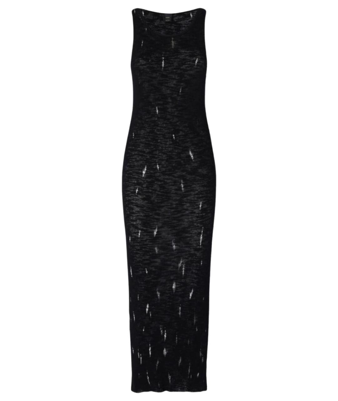 PINKO Черное хлопковое повседневное платье, фото 1