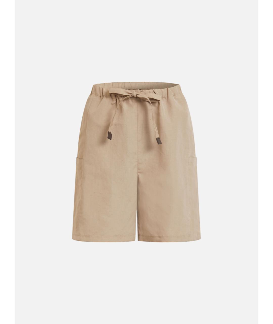MAX MARA Бежевые льняные шорты, фото 6