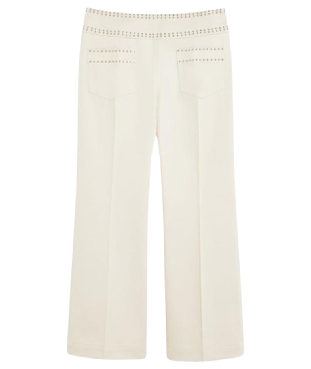 WEEKEND MAX MARA Бежевые хлопковые прямые брюки, фото 1