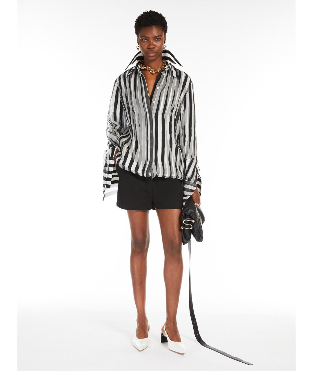 SPORTMAX Черные хлопковые шорты, фото 4