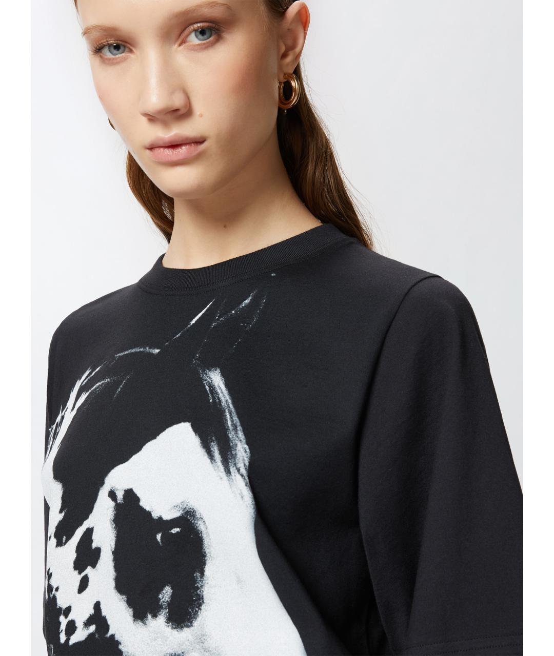 PINKO Черная хлопковая футболка, фото 5