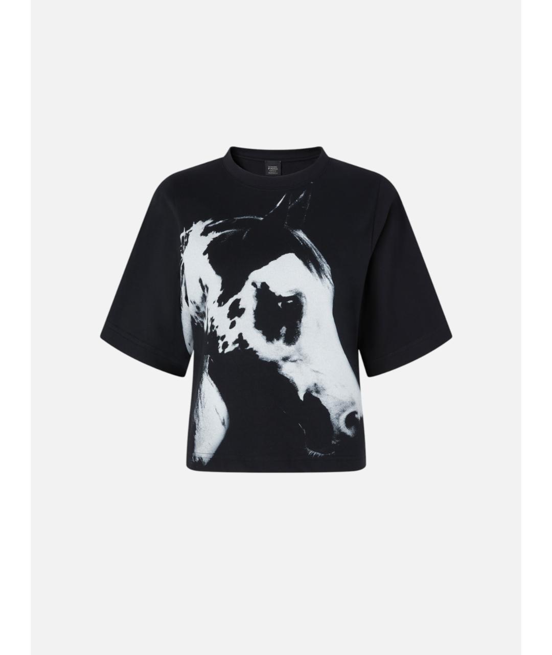 PINKO Черная хлопковая футболка, фото 7