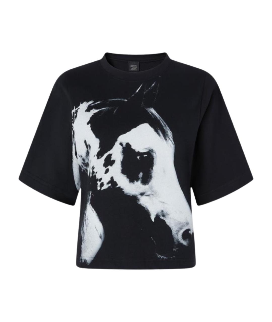 PINKO Черная хлопковая футболка, фото 1