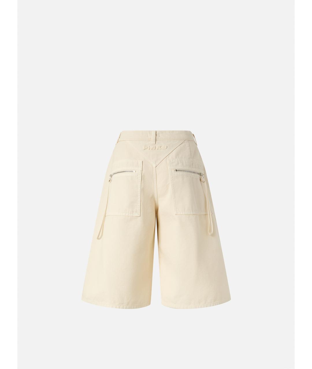 PINKO Бежевые хлопковые шорты, фото 6