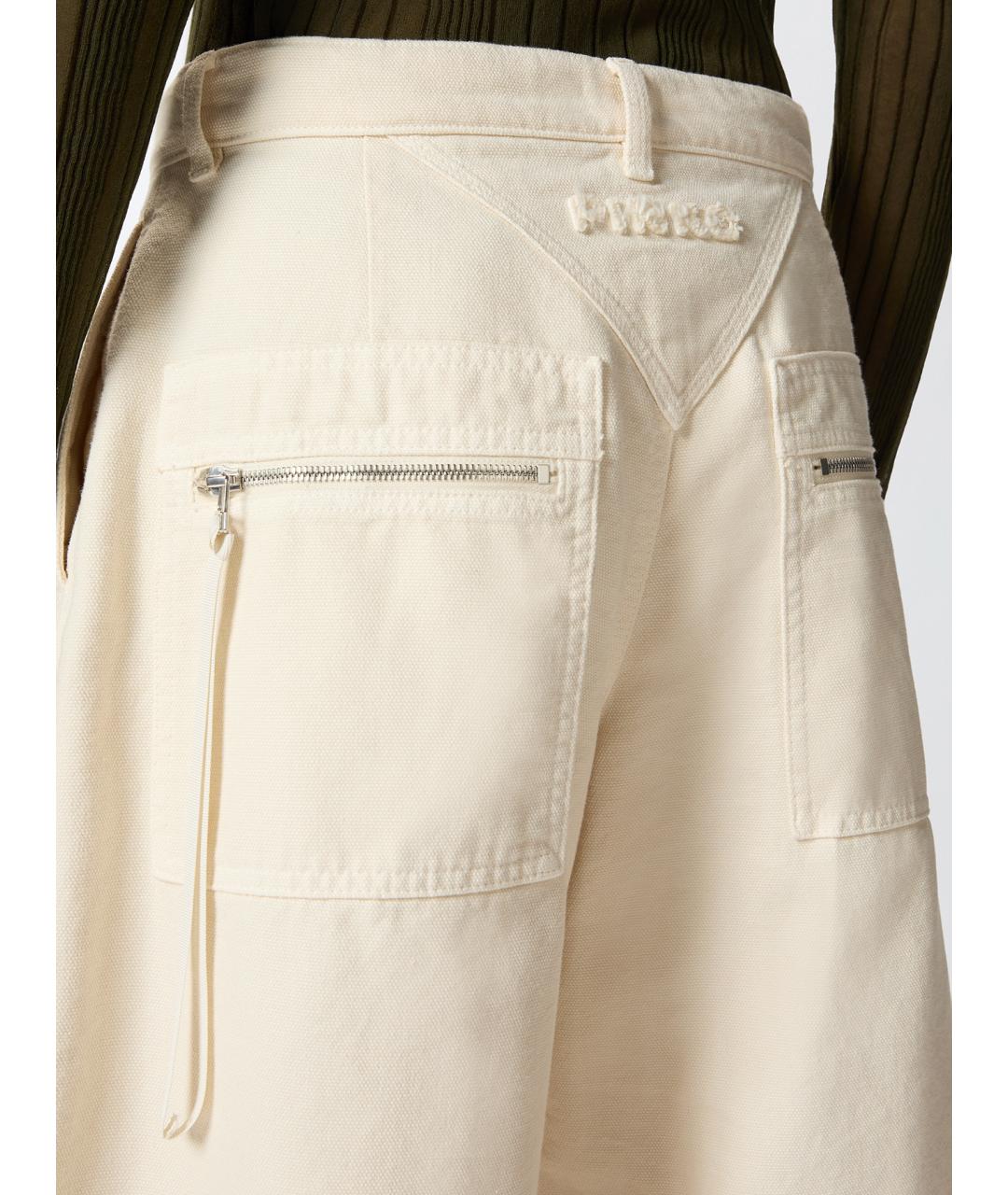 PINKO Бежевые хлопковые шорты, фото 5