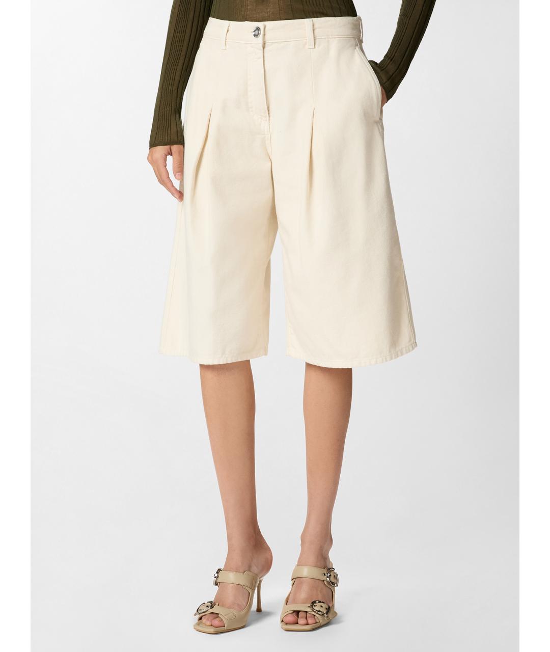 PINKO Бежевые хлопковые шорты, фото 3