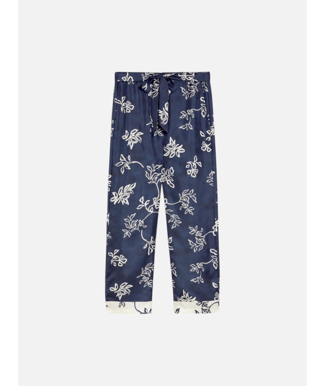 'S MAX MARA Мульти шелковые прямые брюки, фото 5