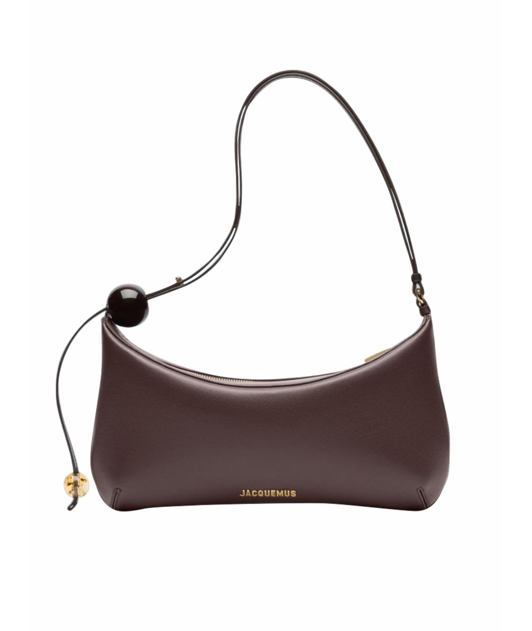 JACQUEMUS Коричневая кожаная сумка через плечо, фото 1