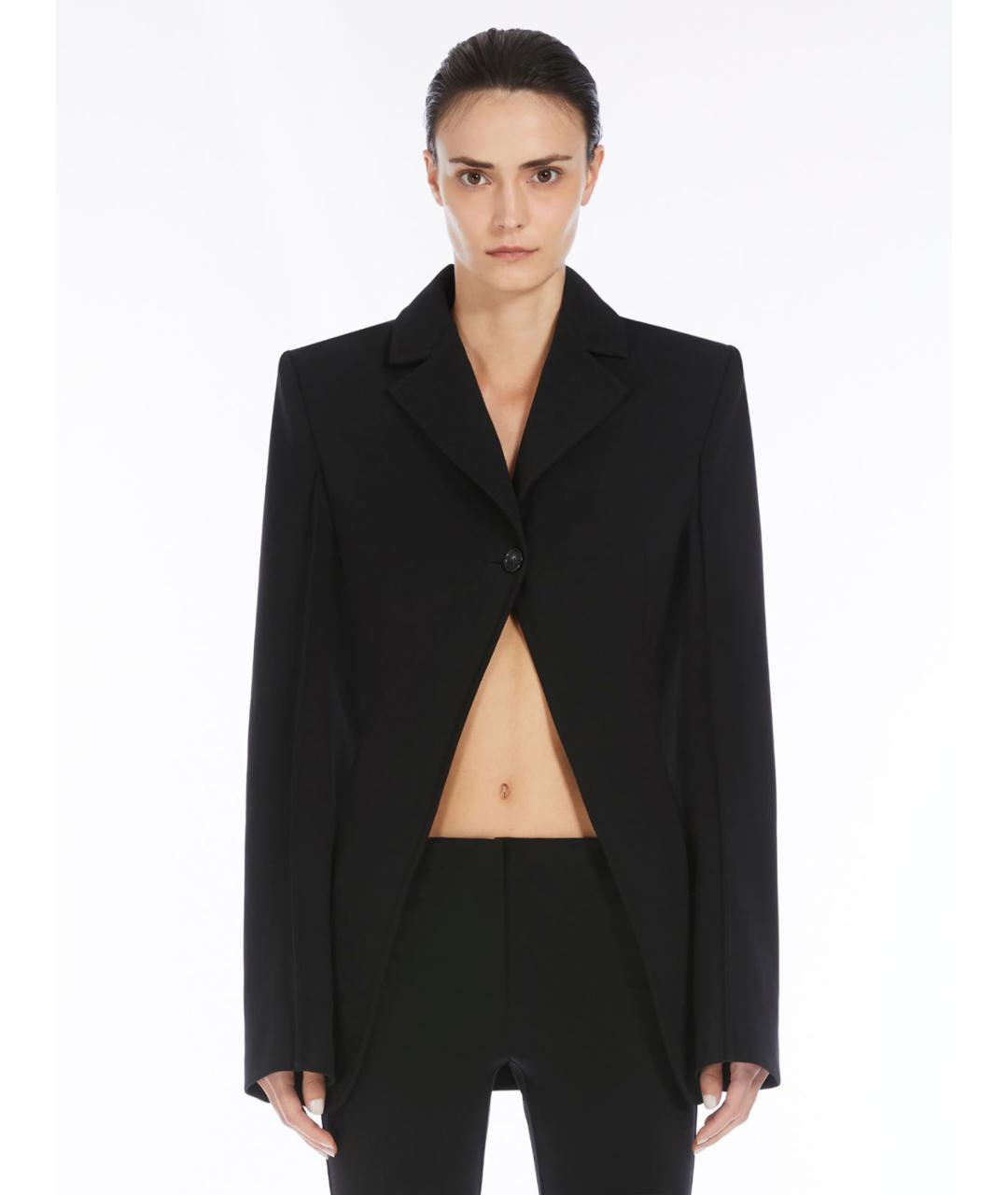 SPORTMAX Черный вискозный жакет/пиджак, фото 4