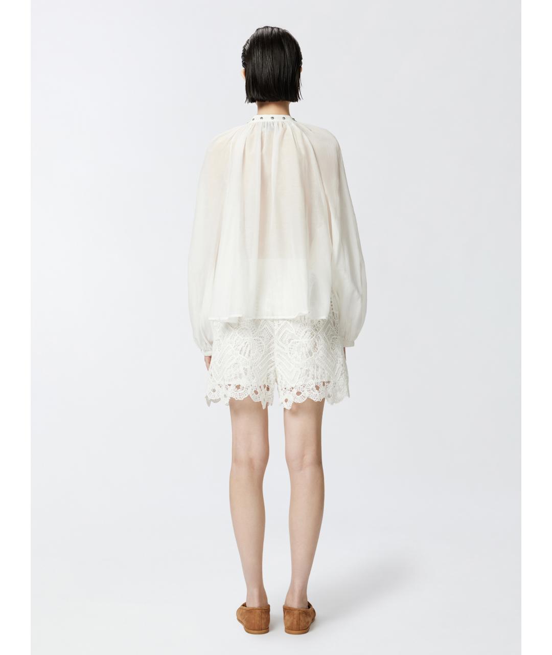 PINKO Белая хлопковая блузы, фото 4