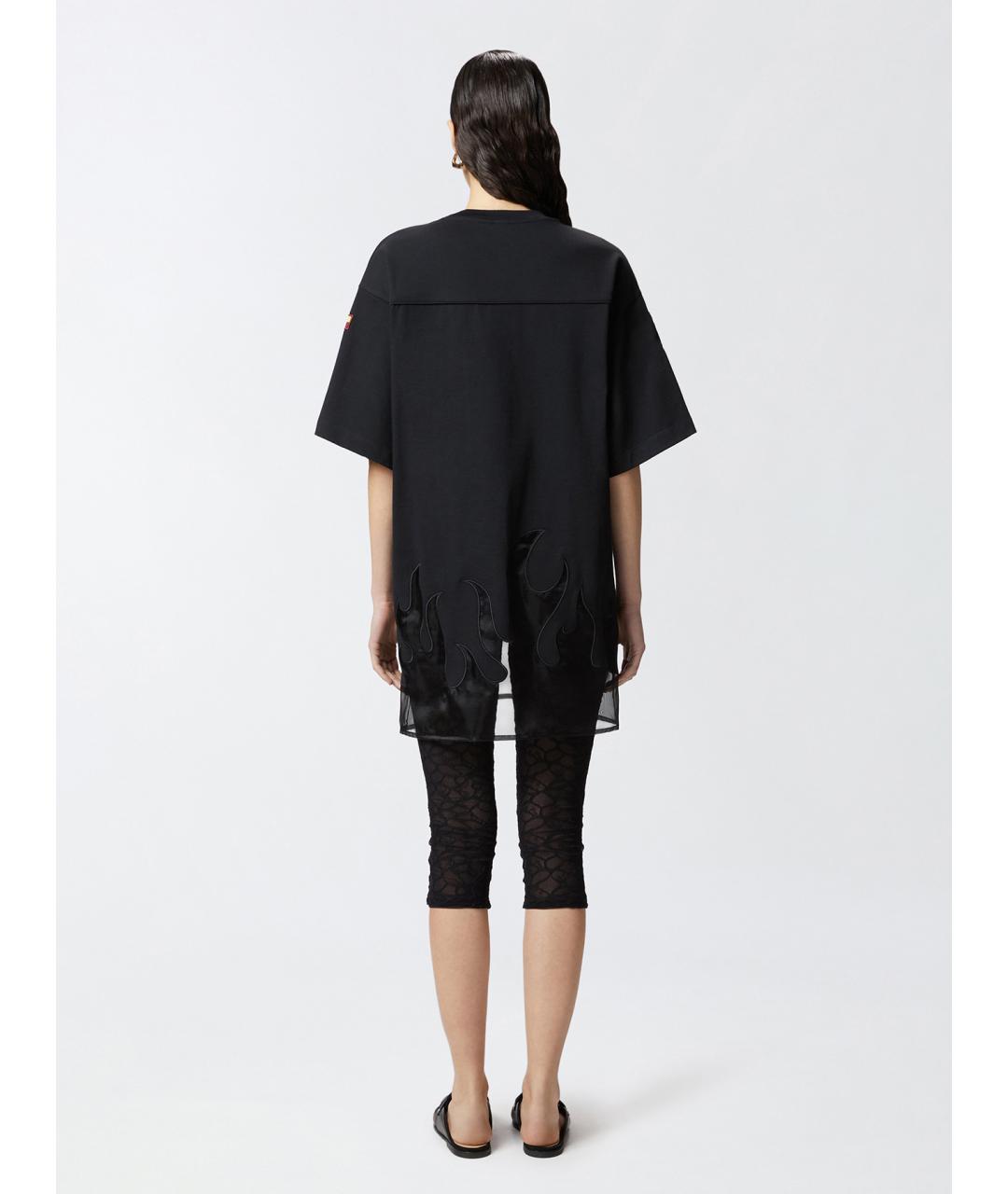 PINKO Черная хлопковая футболка, фото 4