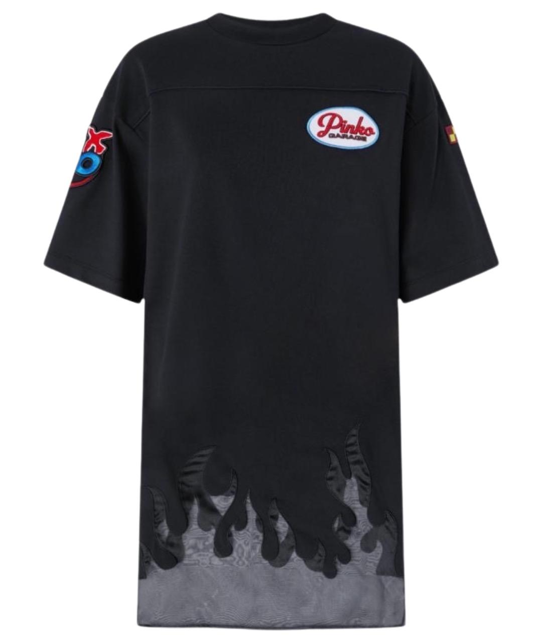 PINKO Черная хлопковая футболка, фото 1