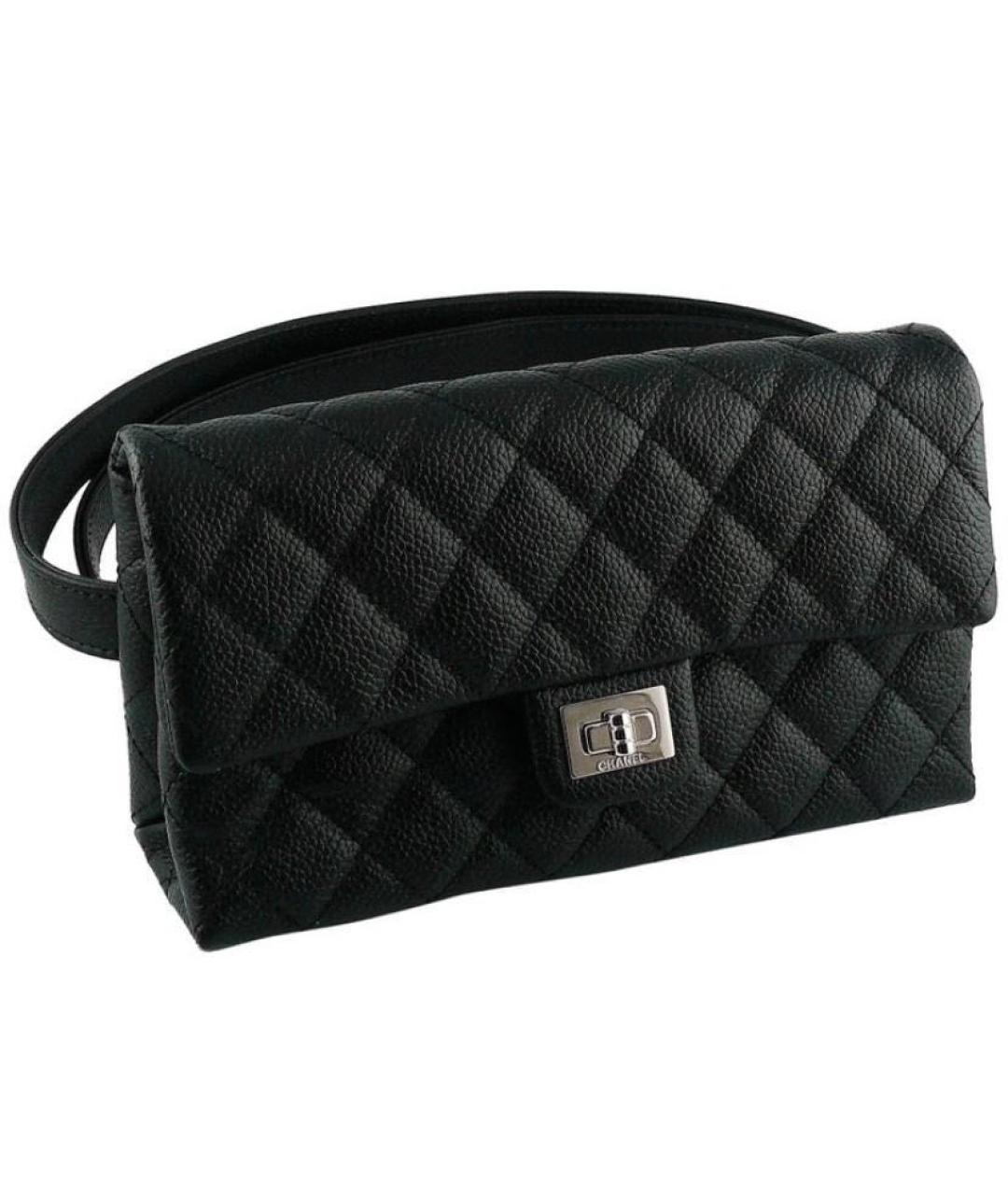 CHANEL Черная кожаная поясная сумка, фото 1