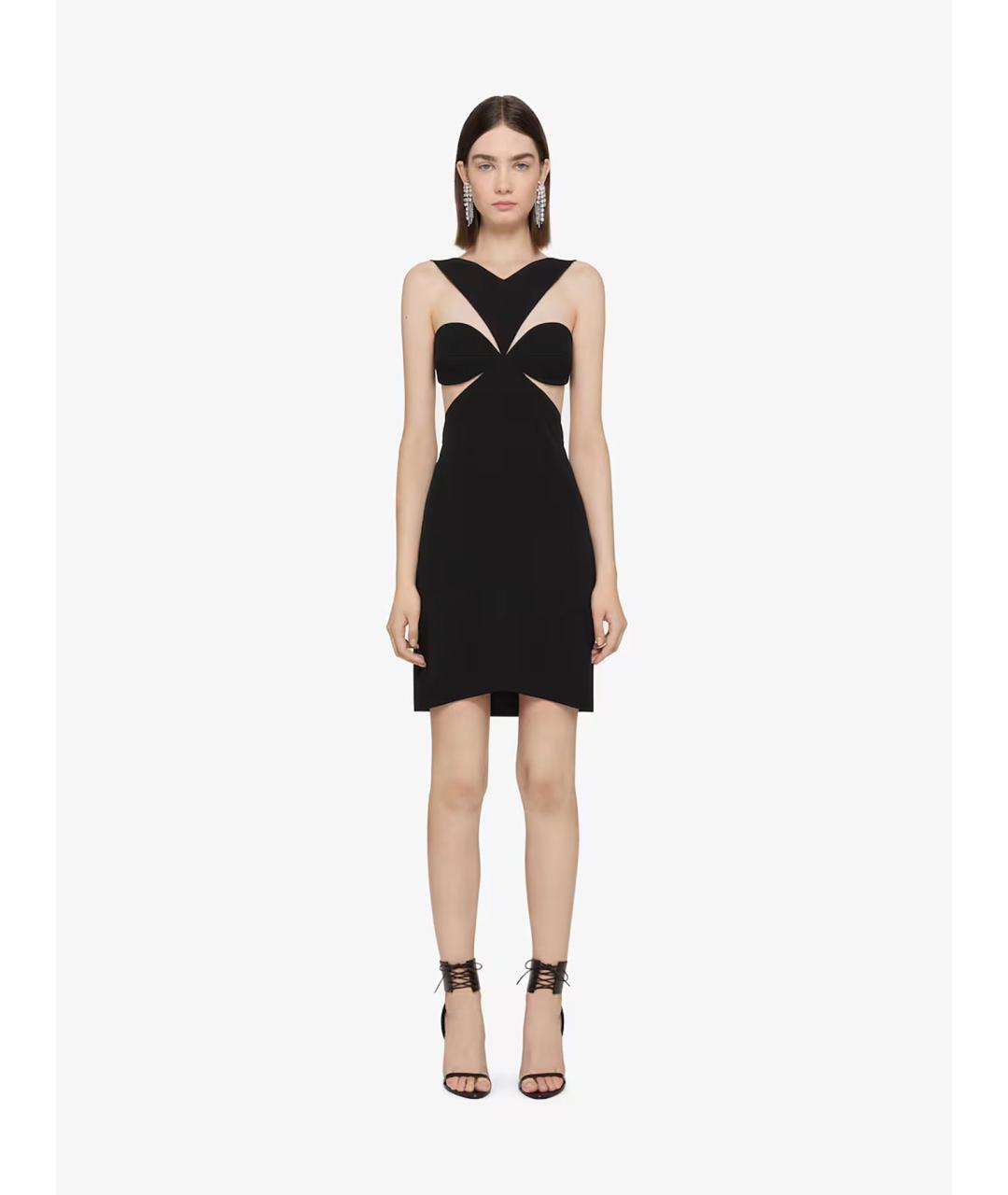 GIVENCHY Черное вискозное коктейльное платье, фото 2