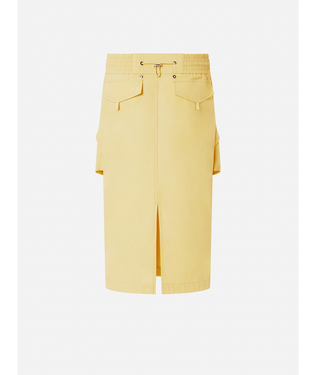 PINKO Желтая хлопковая юбка миди, фото 2