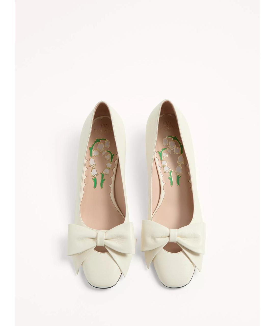 VALENTINO Белые кожаные туфли, фото 3