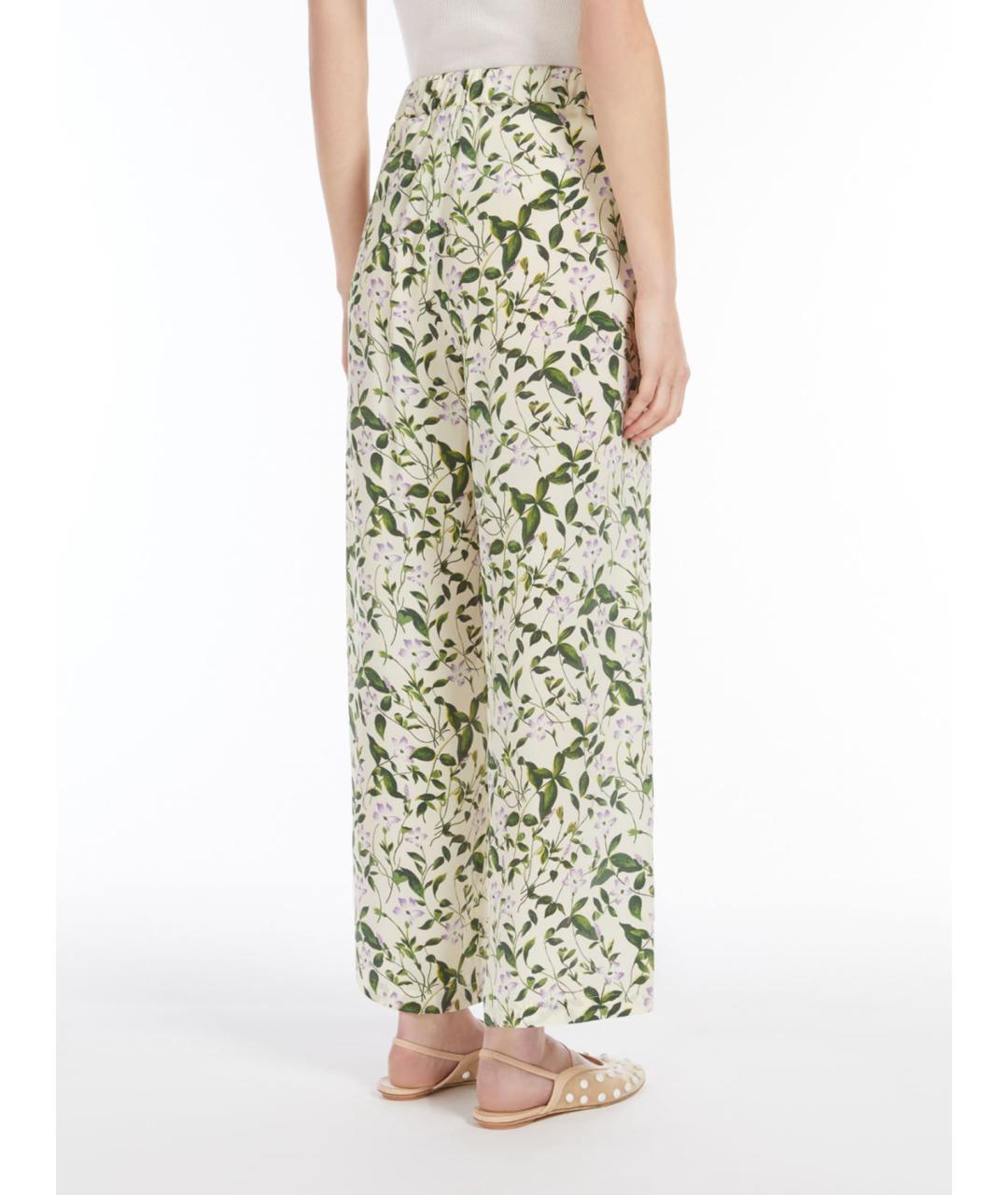 WEEKEND MAX MARA Мульти шелковые брюки широкие, фото 3
