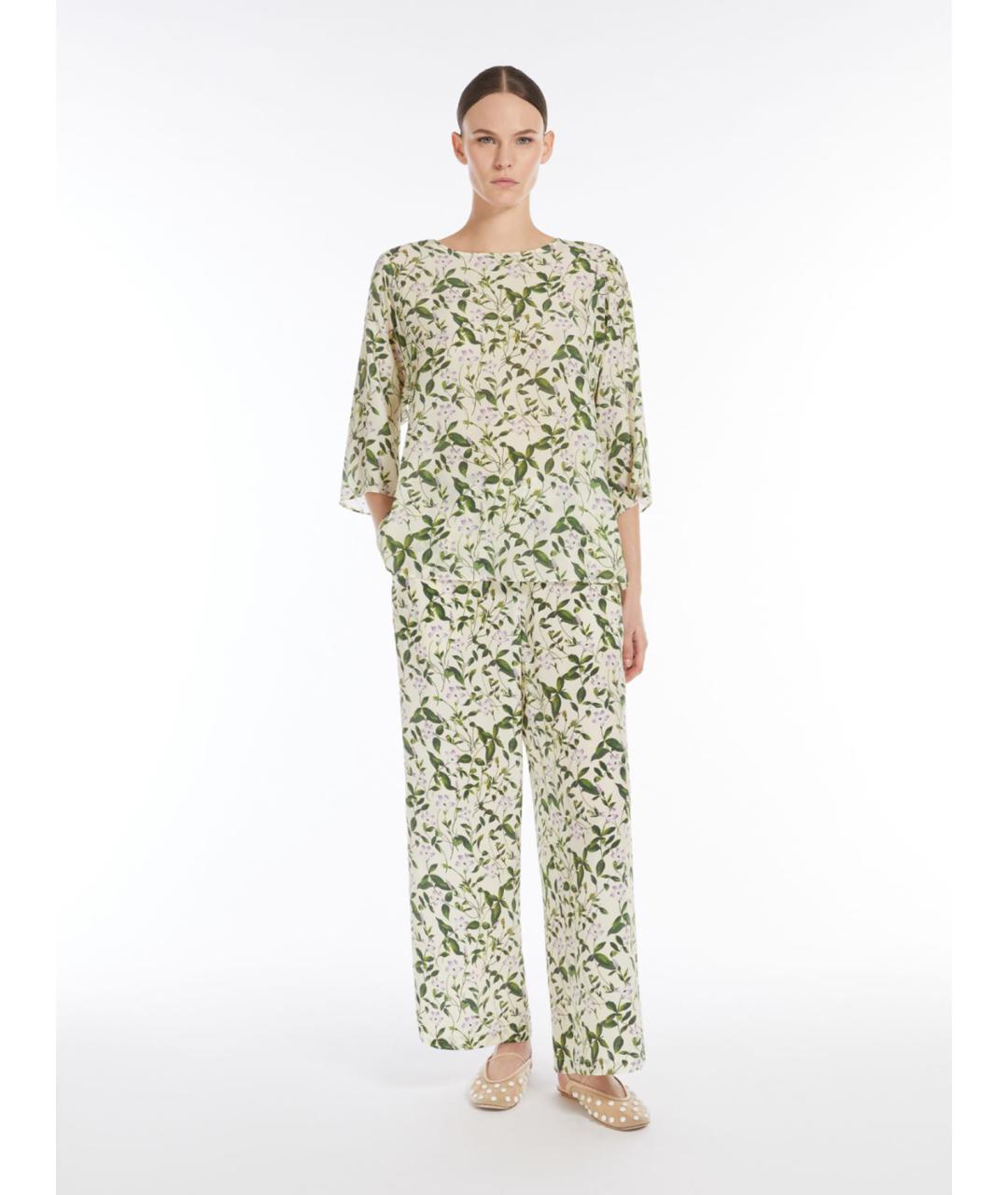 WEEKEND MAX MARA Мульти шелковые брюки широкие, фото 2