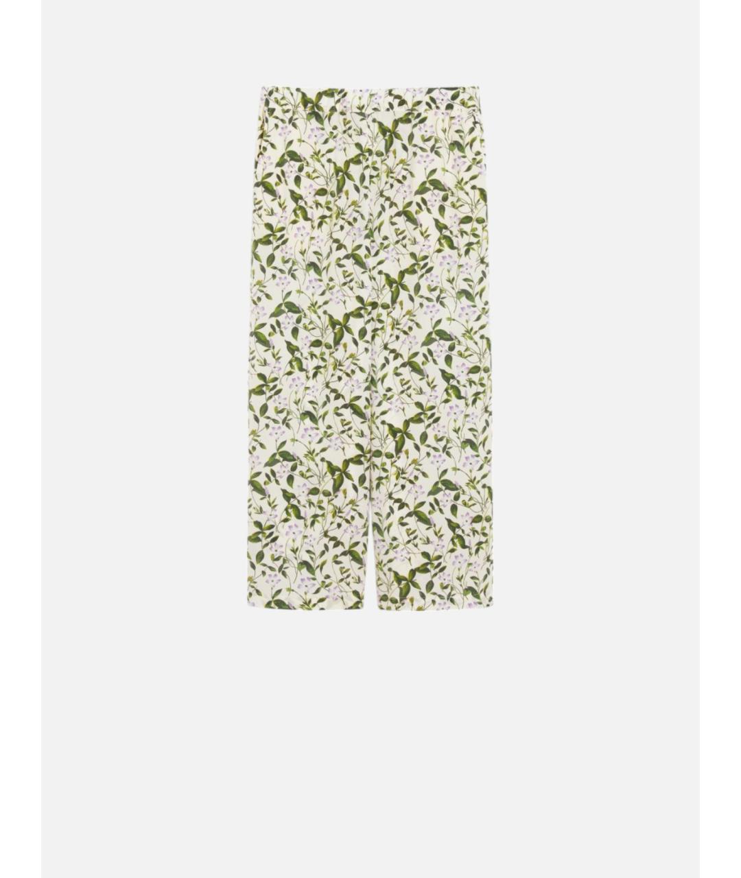 WEEKEND MAX MARA Мульти шелковые брюки широкие, фото 5