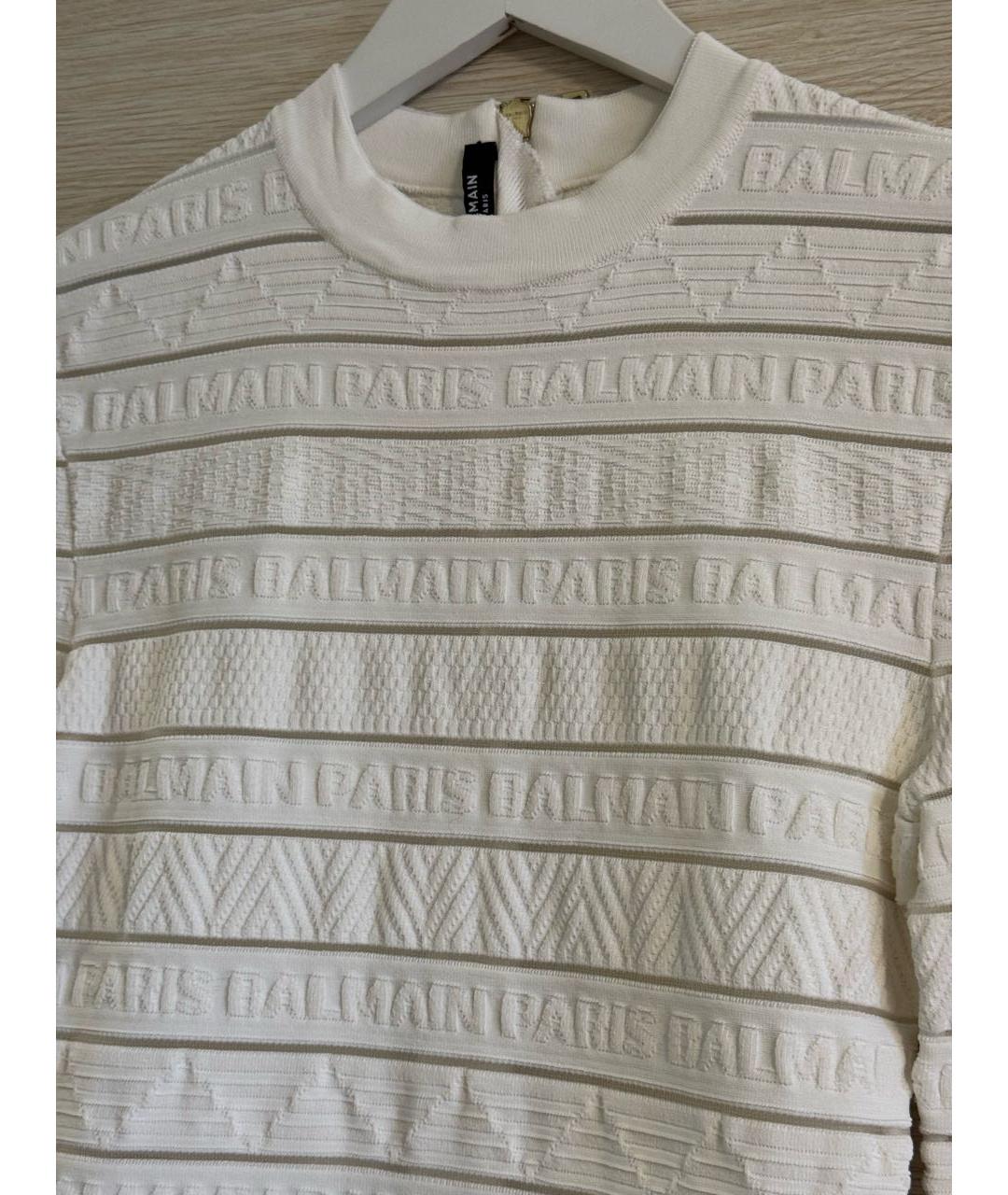 BALMAIN Белое повседневное платье, фото 4