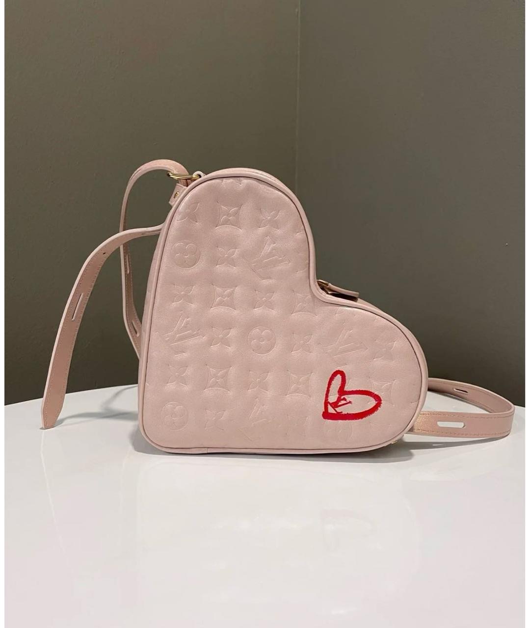 LOUIS VUITTON Розовая кожаная сумка через плечо, фото 9