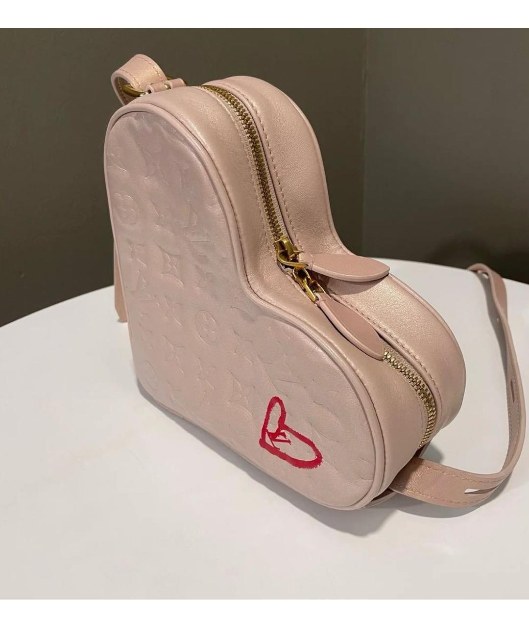 LOUIS VUITTON Розовая кожаная сумка через плечо, фото 6