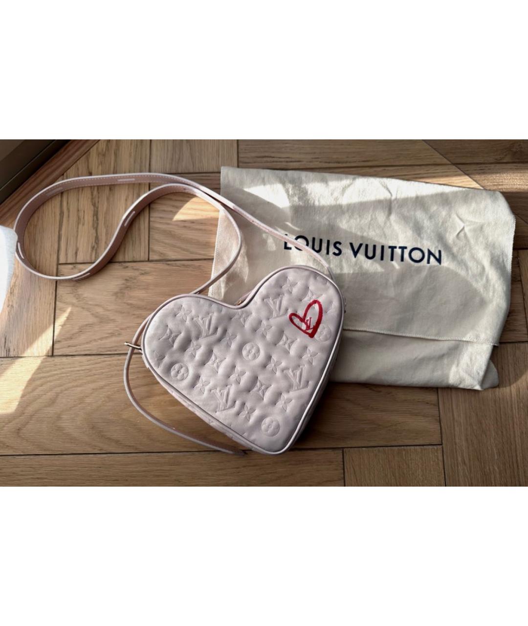 LOUIS VUITTON Розовая кожаная сумка через плечо, фото 8