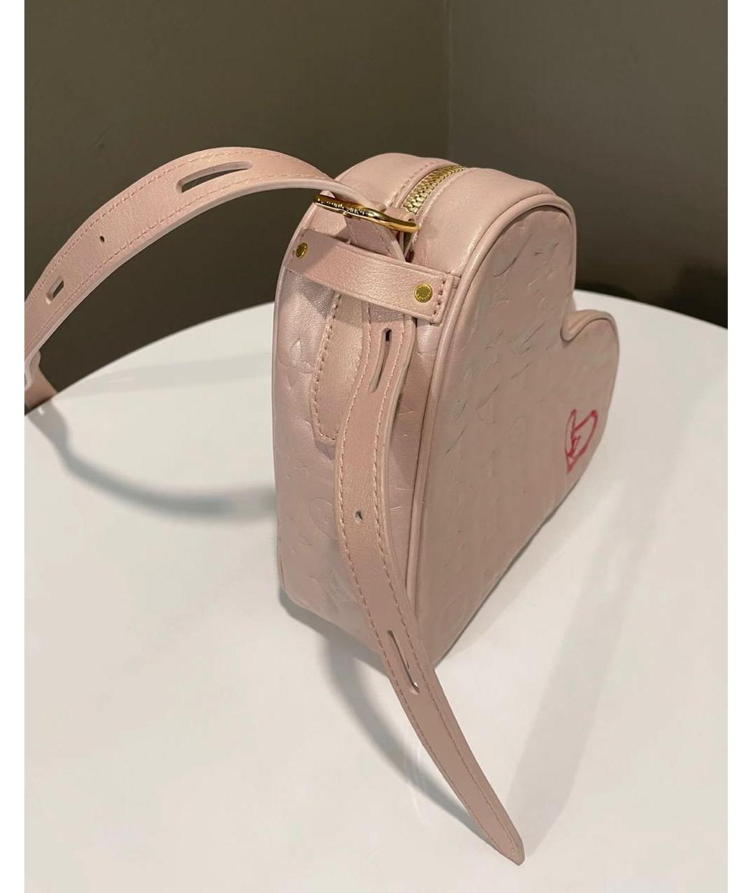 LOUIS VUITTON Розовая кожаная сумка через плечо, фото 5