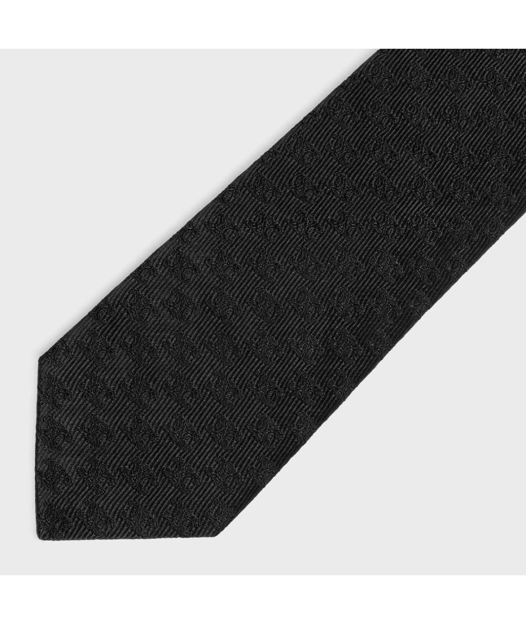 CELINE Черный шелковый галстук, фото 2