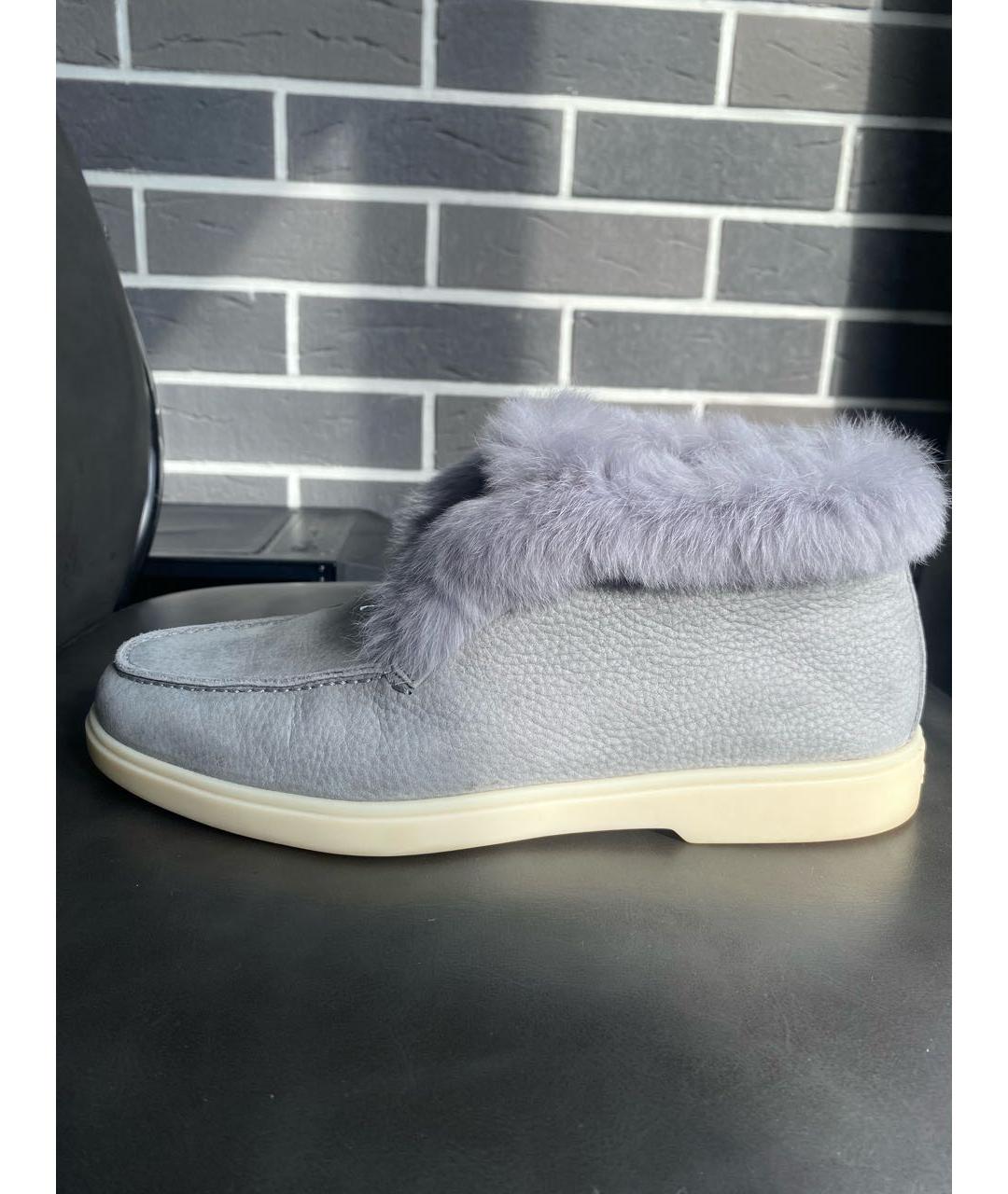 SANTONI Голубые кожаные лоферы, фото 4