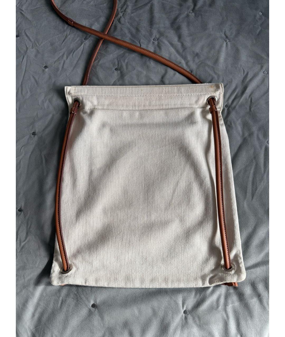 HERMES Бежевая кожаная сумка тоут, фото 4