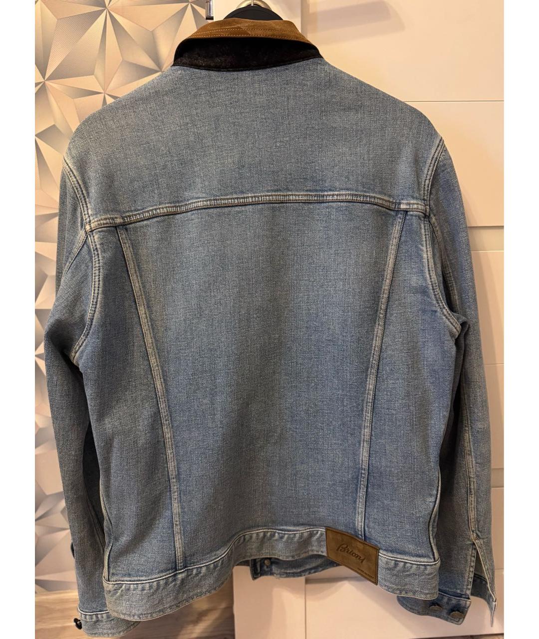 BRIONI Синяя хлопковая куртка, фото 2