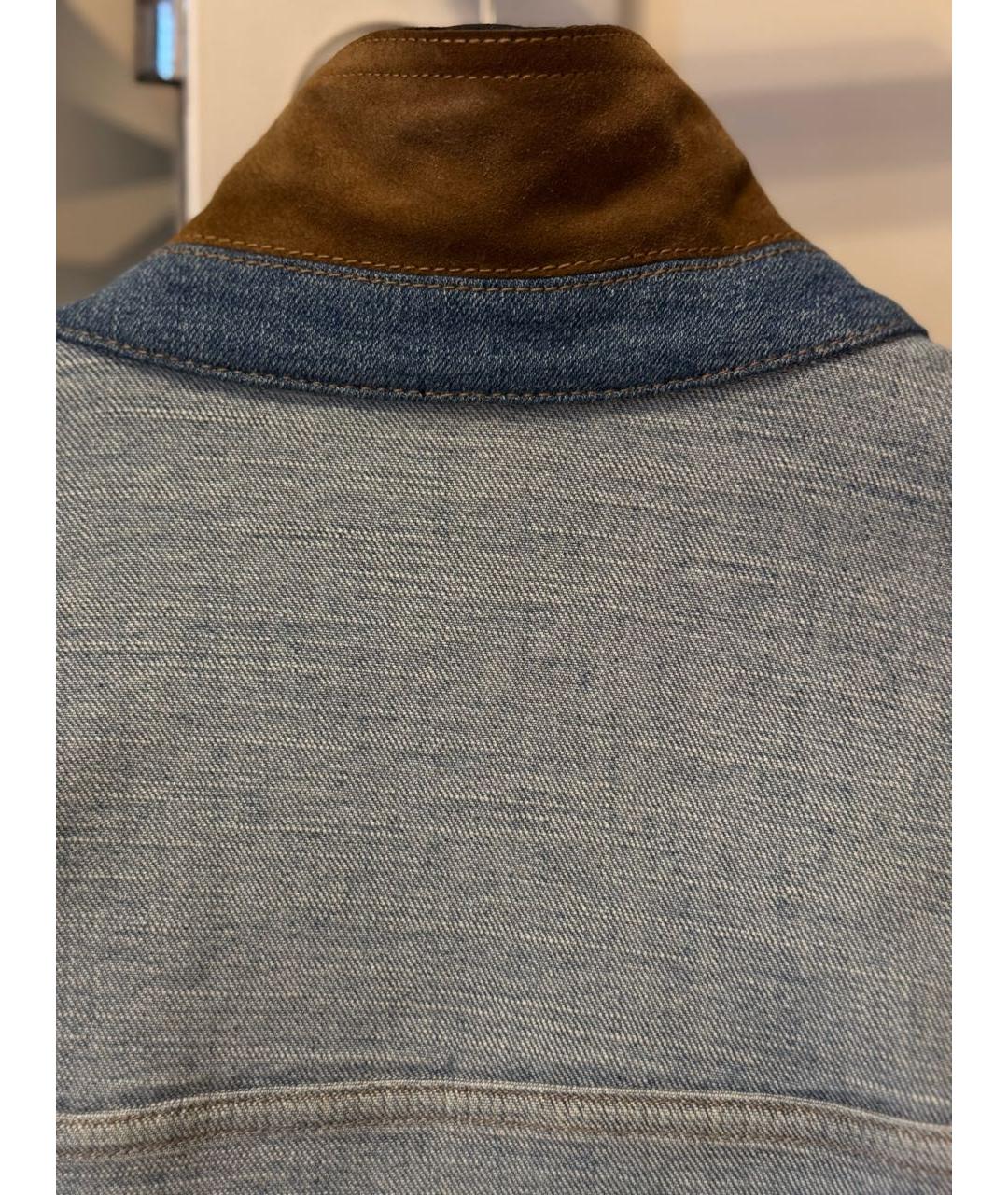 BRIONI Синяя хлопковая куртка, фото 3