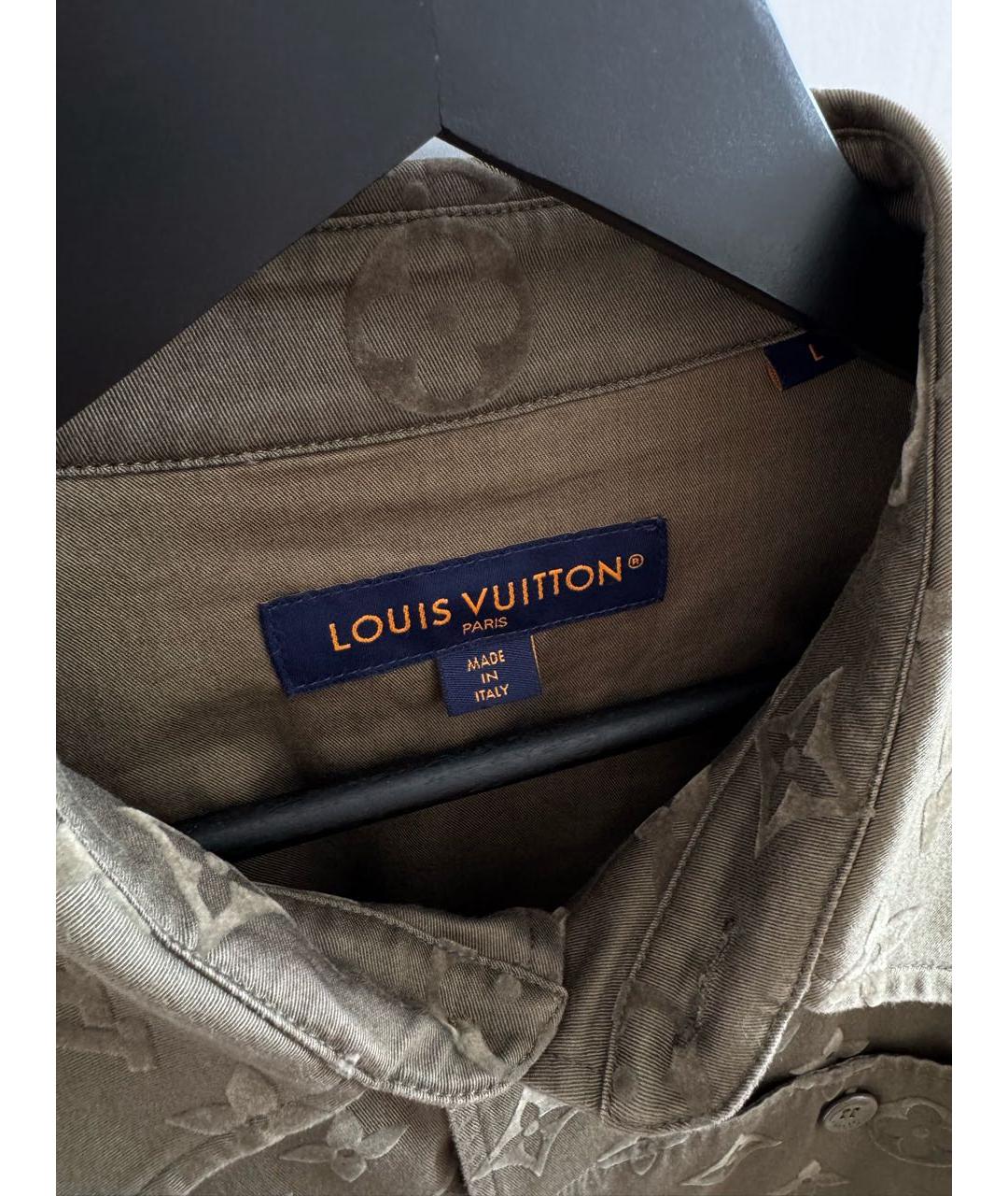 LOUIS VUITTON Зеленая хлопковая кэжуал рубашка, фото 3