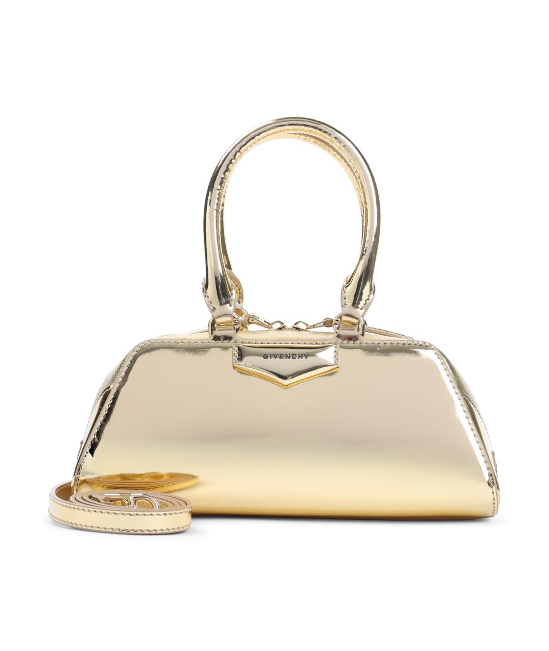 GIVENCHY Золотая кожаная сумка тоут, фото 1