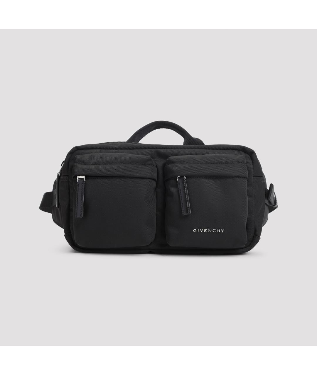 GIVENCHY Черная синтетическая поясная сумка, фото 3