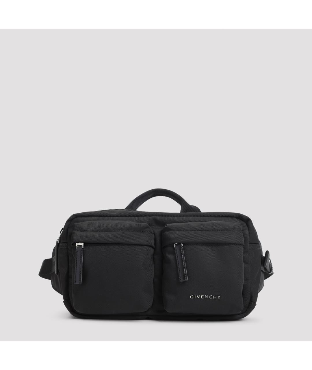 GIVENCHY Черная синтетическая поясная сумка, фото 2