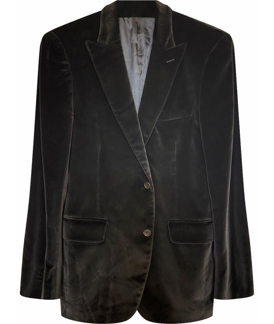 PRADA Черный бархатный пиджак, фото 1