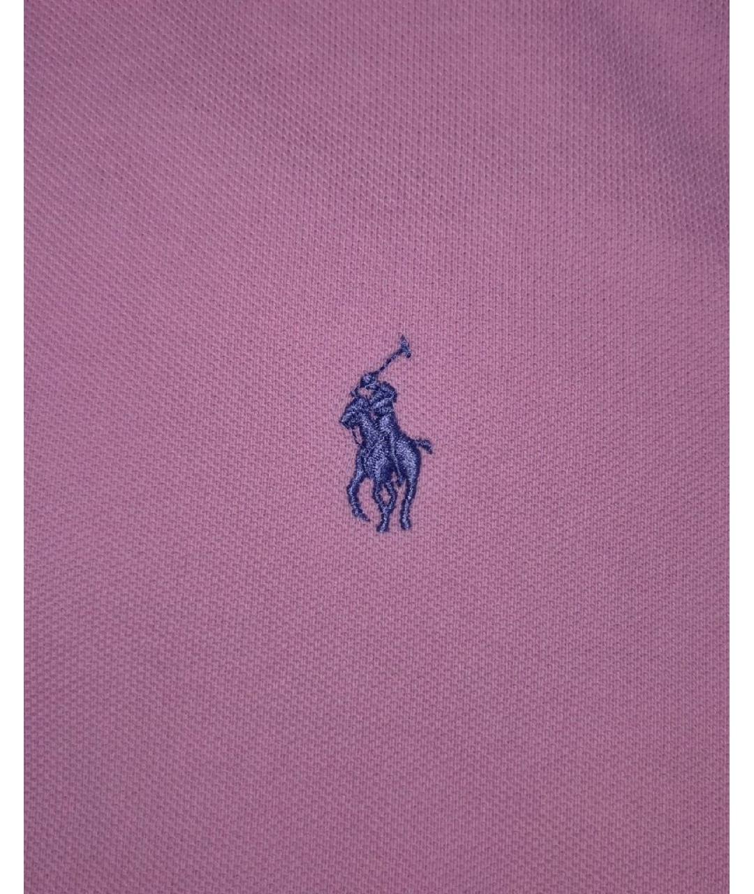 POLO RALPH LAUREN Розовая хлопковая футболка, фото 4