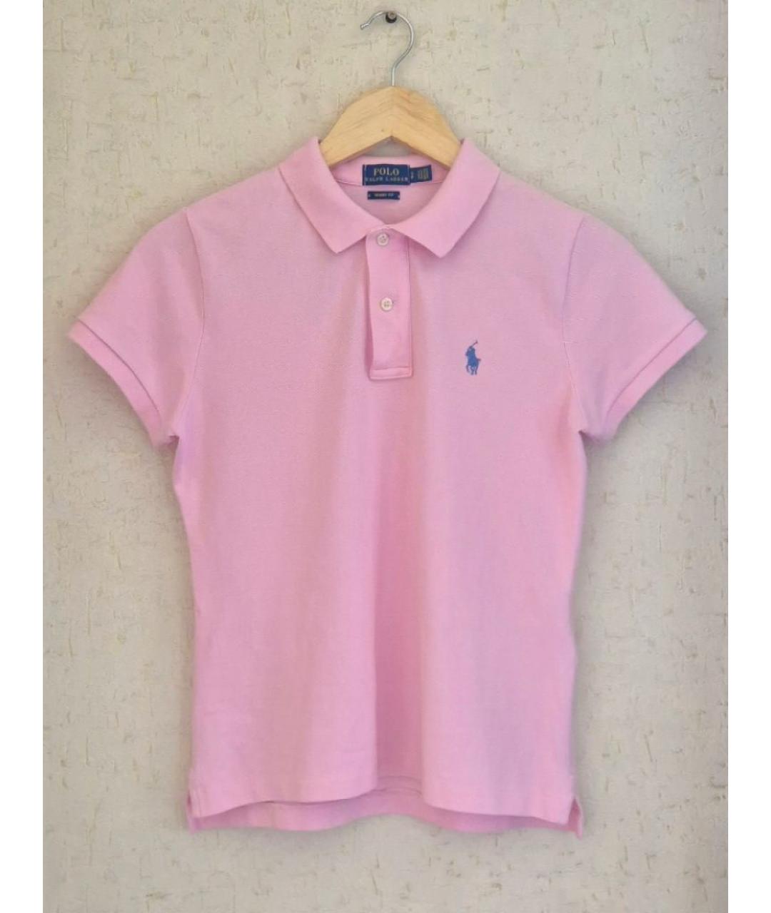 POLO RALPH LAUREN Розовая хлопковая футболка, фото 10