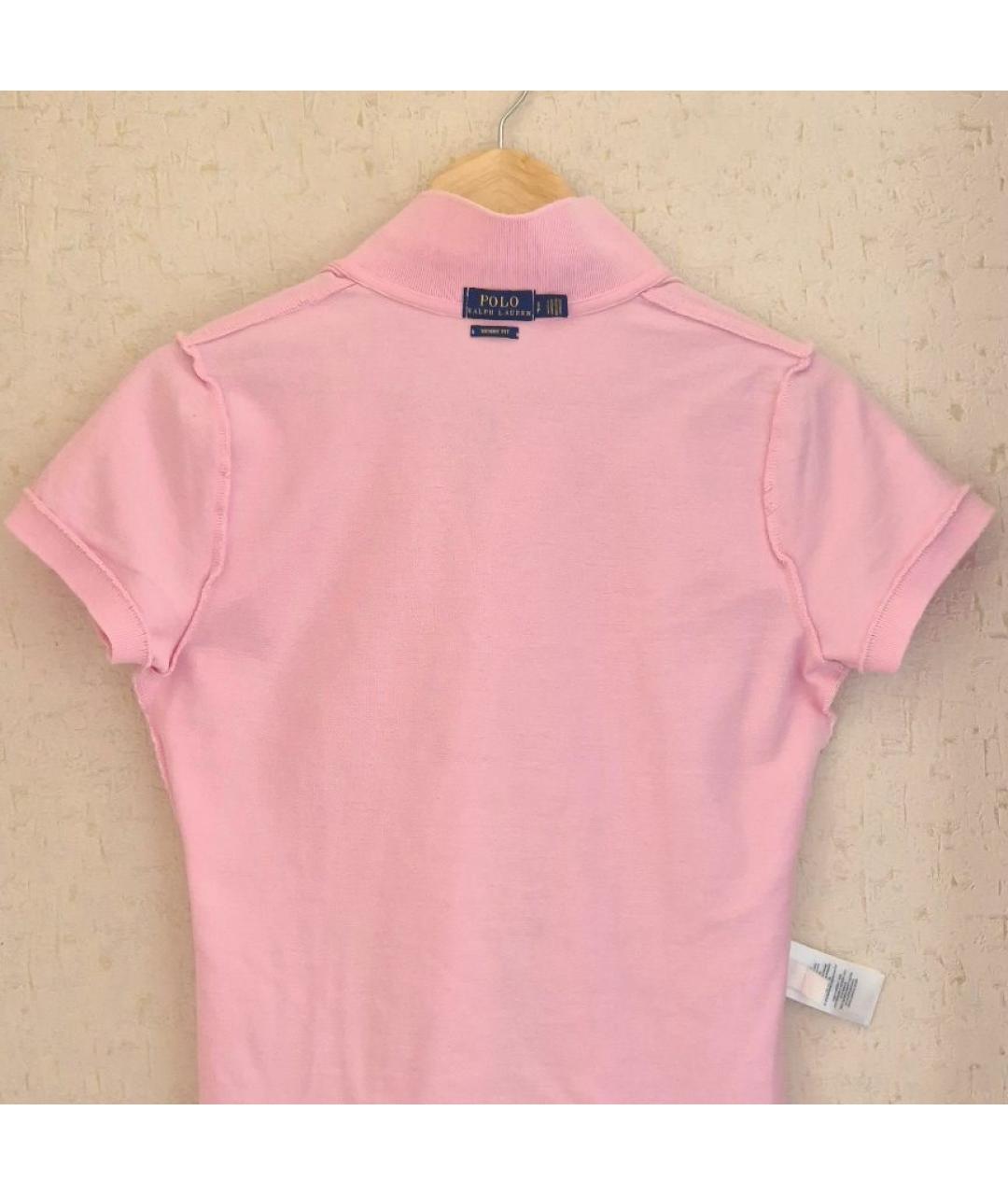 POLO RALPH LAUREN Розовая хлопковая футболка, фото 3