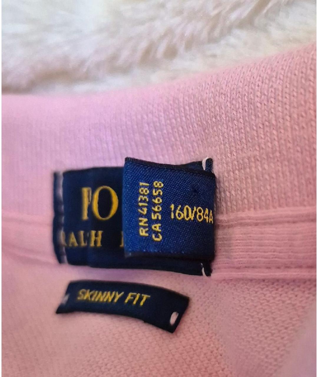 POLO RALPH LAUREN Розовая хлопковая футболка, фото 7