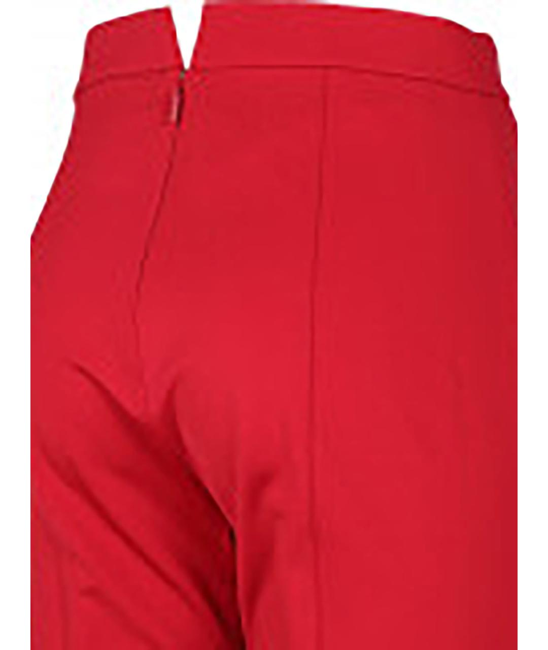 PINKO Красные вискозные прямые брюки, фото 2