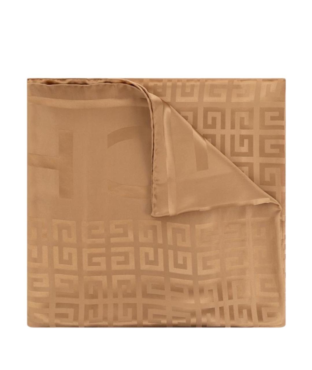 GIVENCHY Бежевый шелковый шарф, фото 1