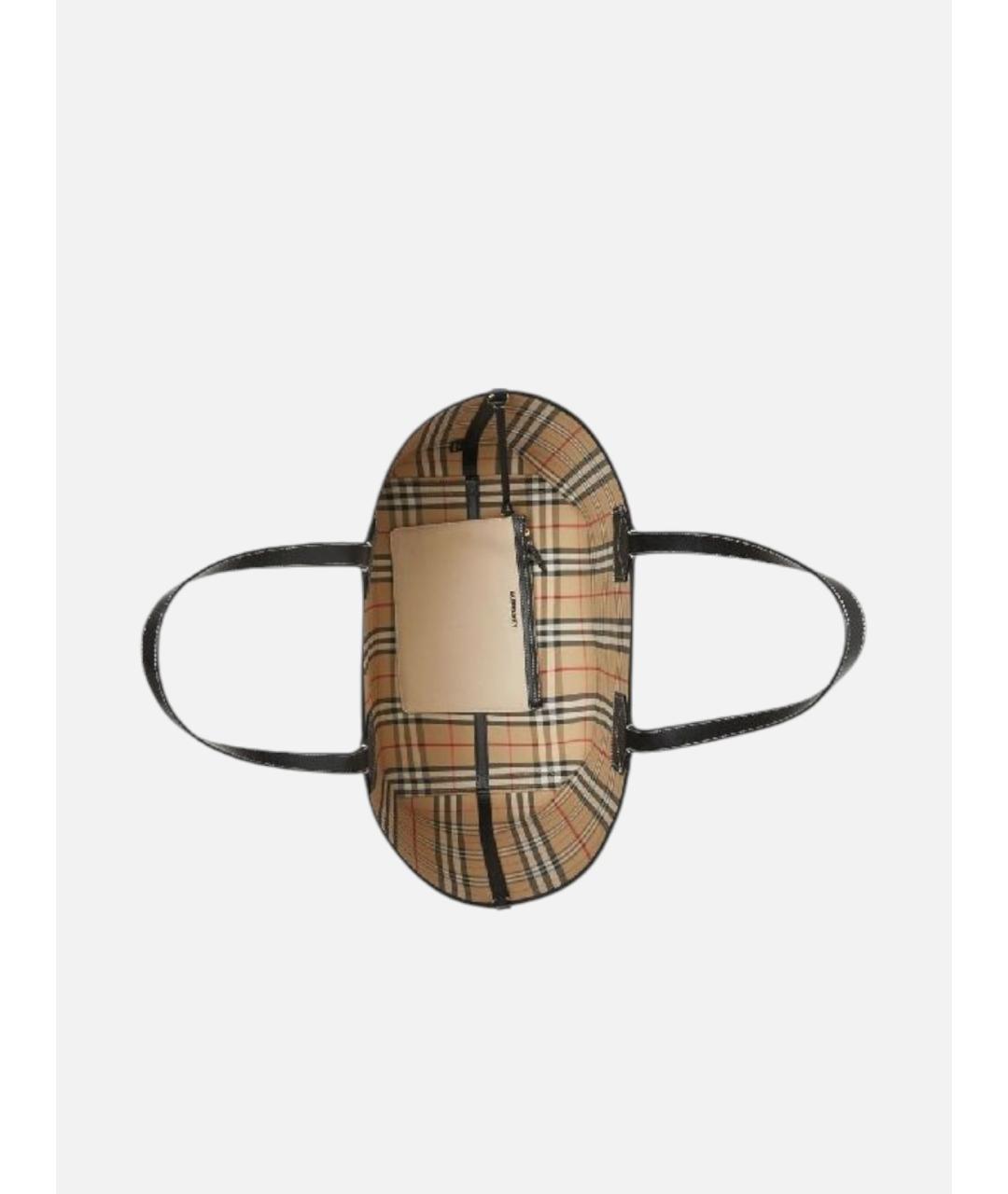 BURBERRY Бежевая тканевая сумка тоут, фото 3